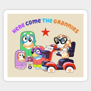 Bluey grannies here come super gigi Sticker